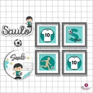 Quadro Infantil Kit Futebol