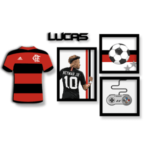Quadro Infantil Kit Flamengo