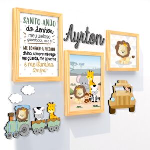 Quadro Infantil Kit Safari Trenzinho 2