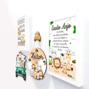 Quadro Infantil Kit Animais do Safari 3