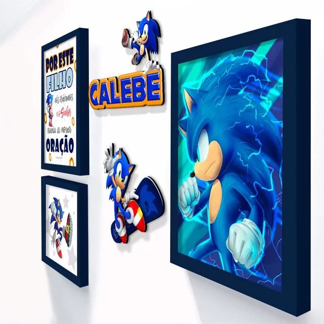 Quadro Infantil Kit Sonic 2