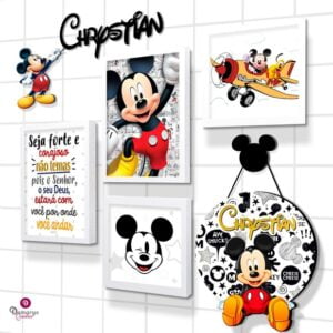 Quadro Infantil Kit Mickey Mouse