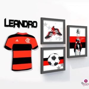 Quadro Infantil Kit Flamengo Zico